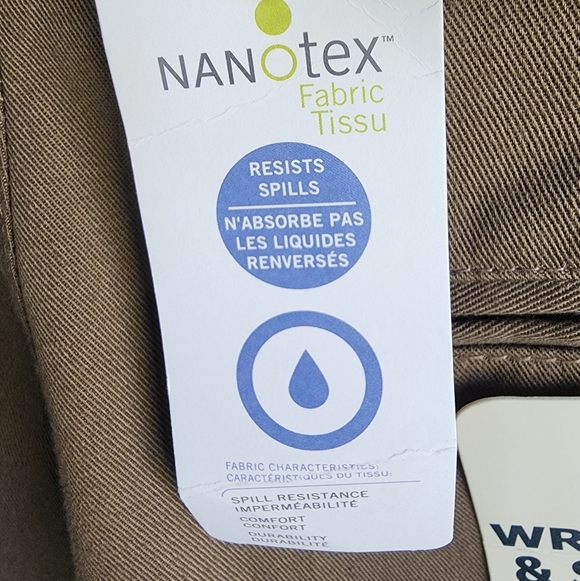 NWT Denver Hayes Nanotex Spill Resistant Wrinkle Resistant Khakis Brown 30x32 - Picture 8 of 11